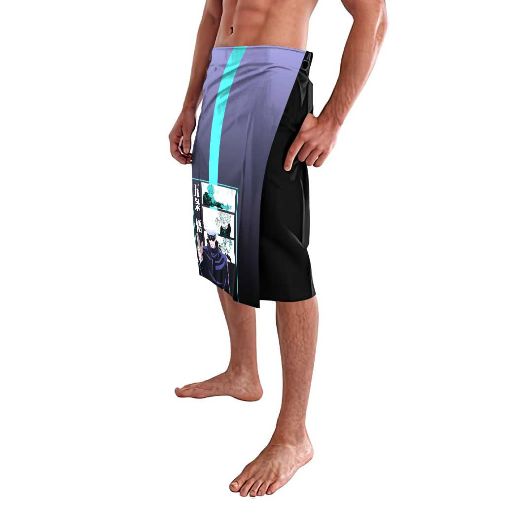 Satoru Gojo from Jujutsu Kaisen Lavalava with Purple and Blue Background and Multiple Poses Design - The Mazicc