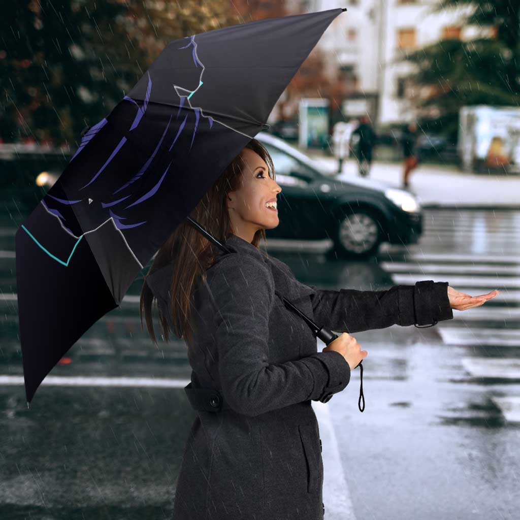Satoru Gojo from Jujutsu Kaisen Umbrella with Purple and Blue Background and Multiple Poses Design - The Mazicc