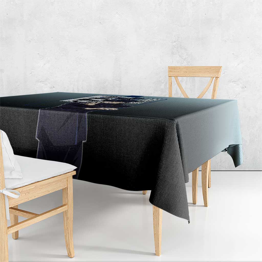 Megumi Fushiguro from Jujutsu Kaisen Tablecloth with Dark Blue and Black Background and Multiple Poses Design - The Mazicc