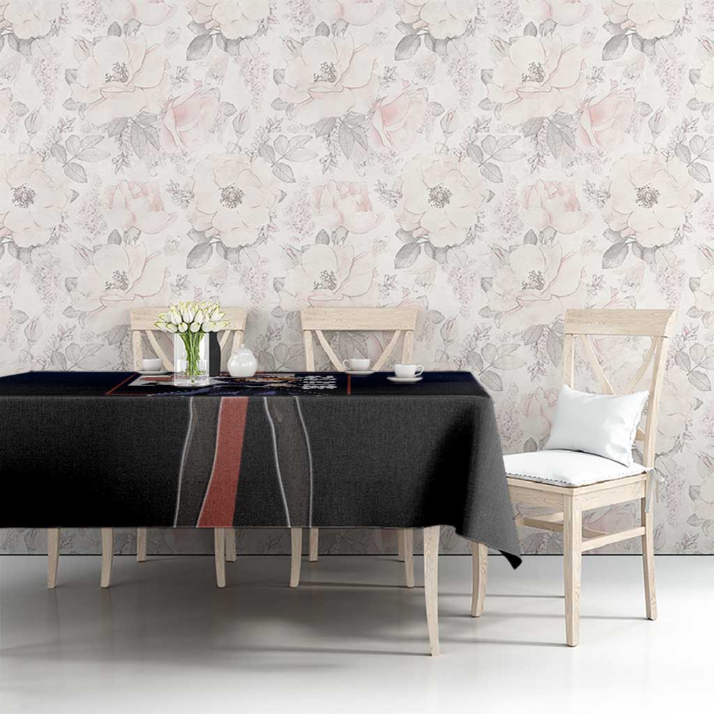 Nobara Kugisaki from Jujutsu Kaisen Tablecloth with Dark Blue and Red Background and Multiple Poses Design - The Mazicc