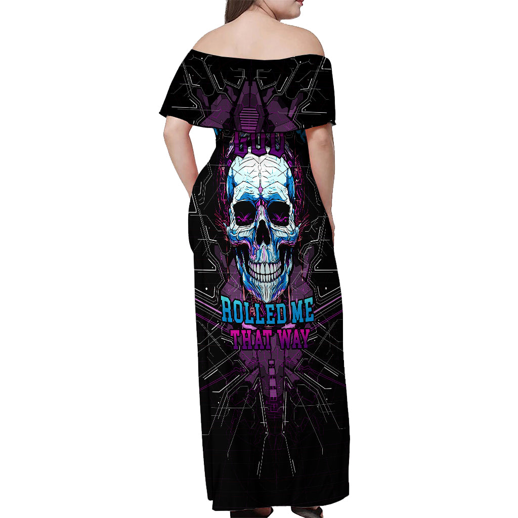 technology-skull-off-shoulder-maxi-dress-im-blunt-because-god-rolled-me-that-way