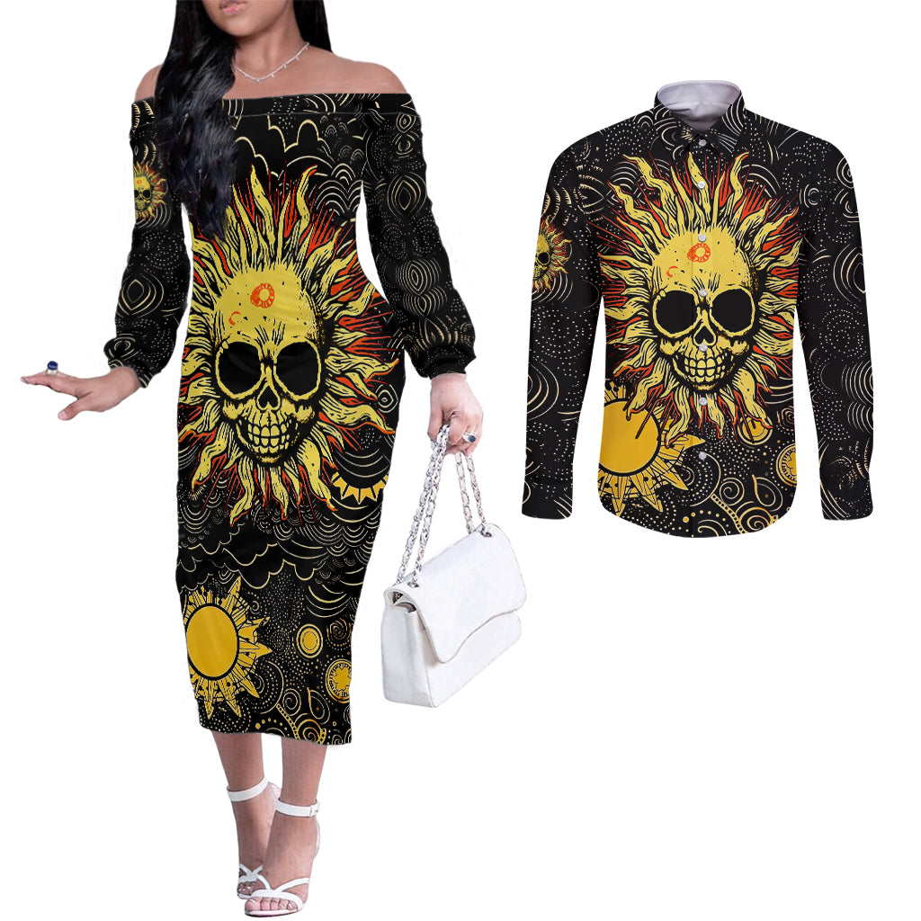 sun-skull-couples-matching-off-the-shoulder-long-sleeve-dress-and-long-sleeve-button-shirts-i-may-not-be-perfect-but-at-least-im-not-you