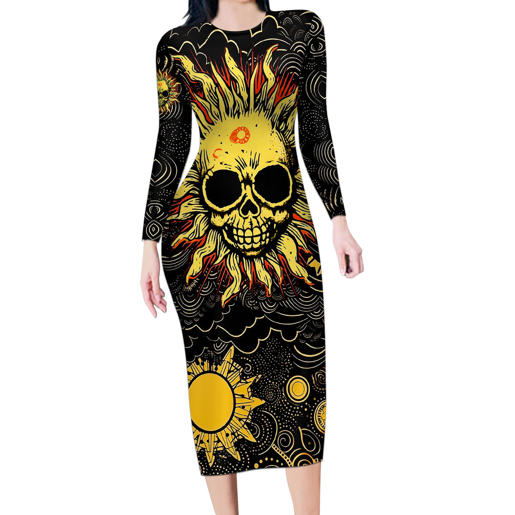 sun-skull-long-sleeve-bodycon-dress-i-may-not-be-perfect-but-at-least-im-not-you