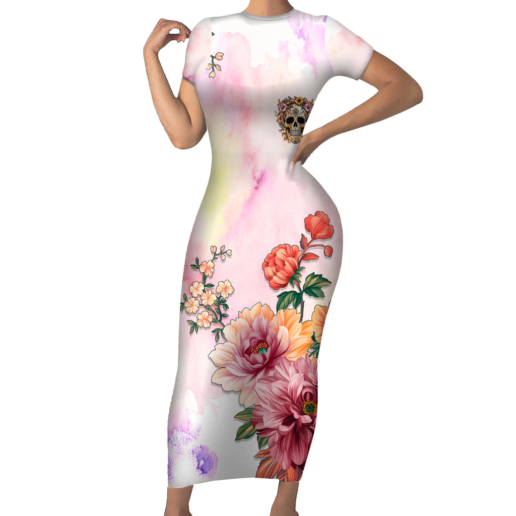 flower-skull-short-sleeve-bodycon-dress-she-is-sunshine-mixed-with-a-little-hurricane