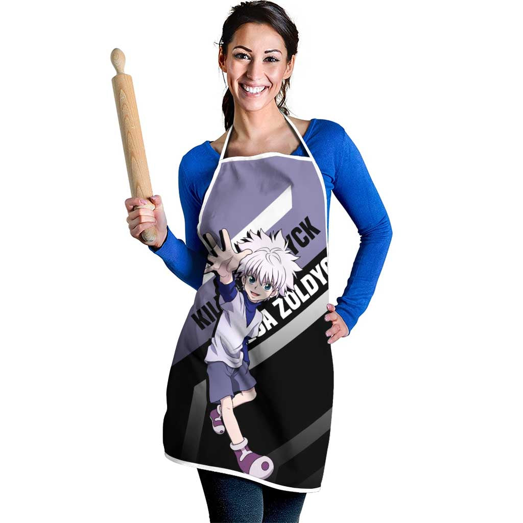 Killua Zoldyck Hunter x Hunter Apron with Electric Aura and Action Pose Design - The Mazicc