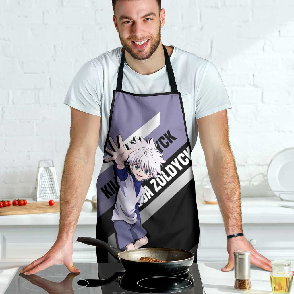 Killua Zoldyck Hunter x Hunter Apron with Electric Aura and Action Pose Design - The Mazicc