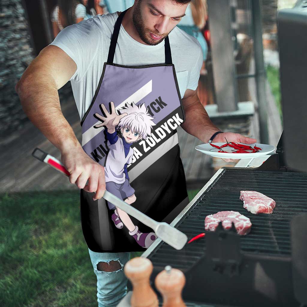 Killua Zoldyck Hunter x Hunter Apron with Electric Aura and Action Pose Design - The Mazicc
