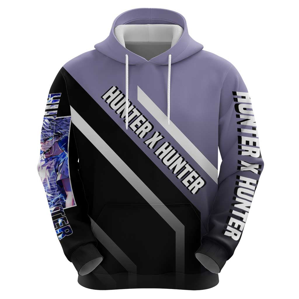 Killua Zoldyck Hunter x Hunter Hoodie with Electric Aura and Action Pose Design - The Mazicc