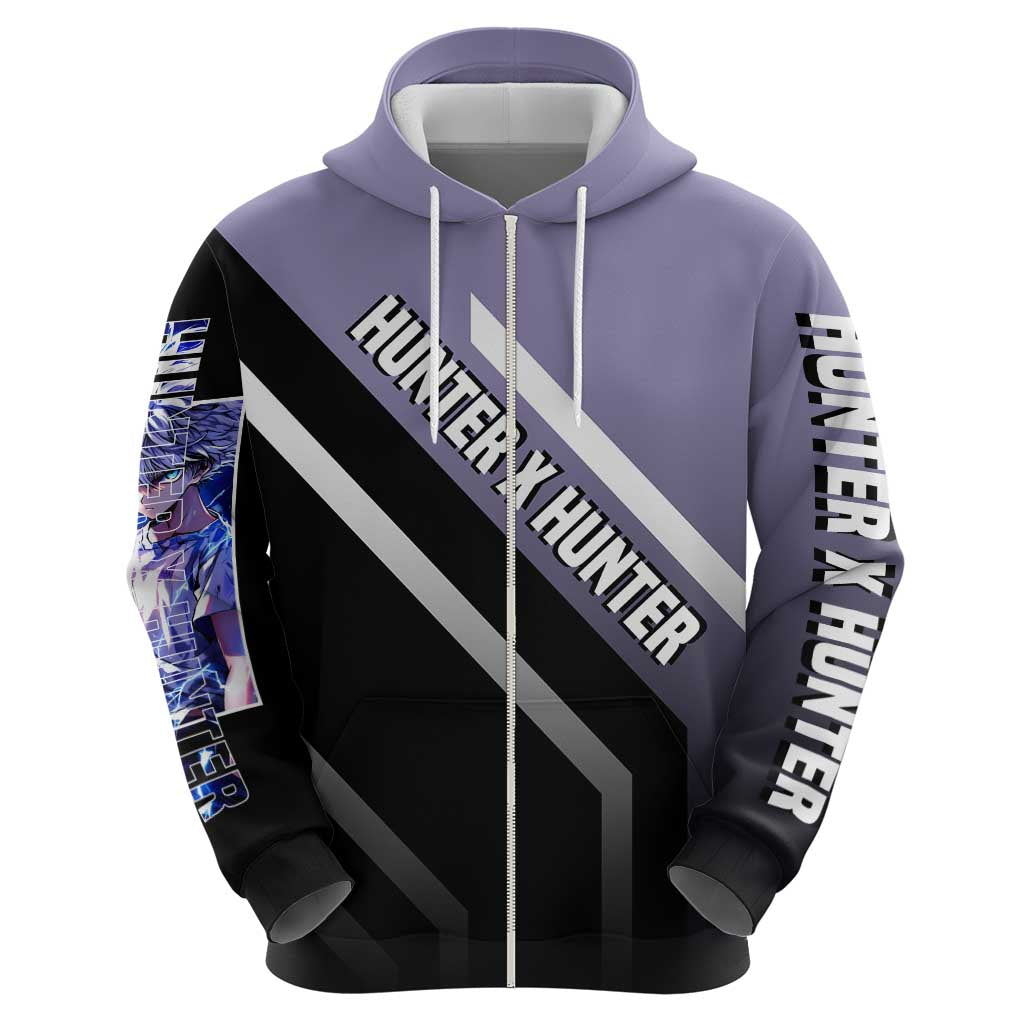 Killua Zoldyck Hunter x Hunter Hoodie with Electric Aura and Action Pose Design - The Mazicc