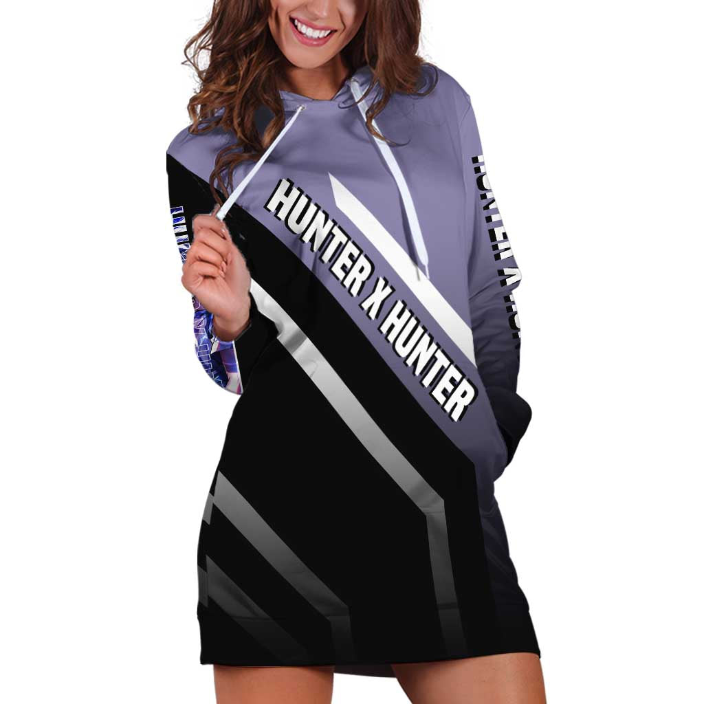 Killua Zoldyck Hunter x Hunter Hoodie Dress with Electric Aura and Action Pose Design - The Mazicc