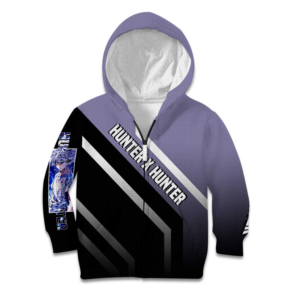 Killua Zoldyck Hunter x Hunter Kid Hoodie with Electric Aura and Action Pose Design - The Mazicc
