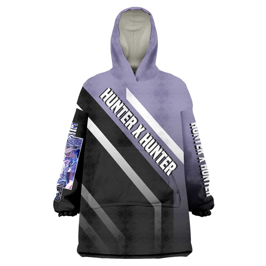 Killua Zoldyck Hunter x Hunter Wearable Blanket Hoodie with Electric Aura and Action Pose Design - The Mazicc