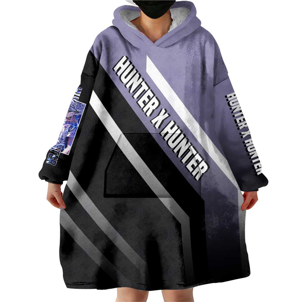 Killua Zoldyck Hunter x Hunter Wearable Blanket Hoodie with Electric Aura and Action Pose Design - The Mazicc