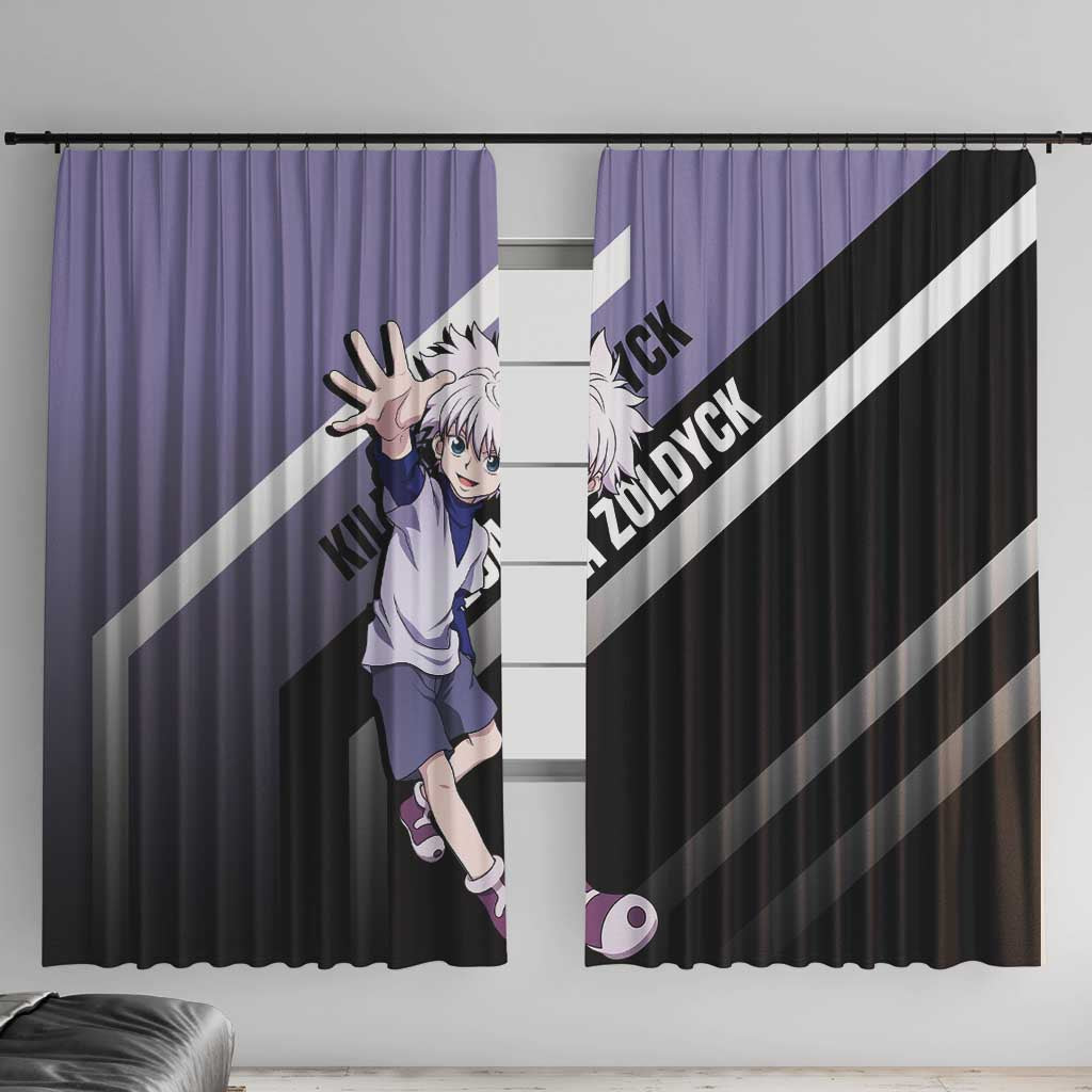 Killua Zoldyck Hunter x Hunter Window Curtain with Electric Aura and Action Pose Design - The Mazicc