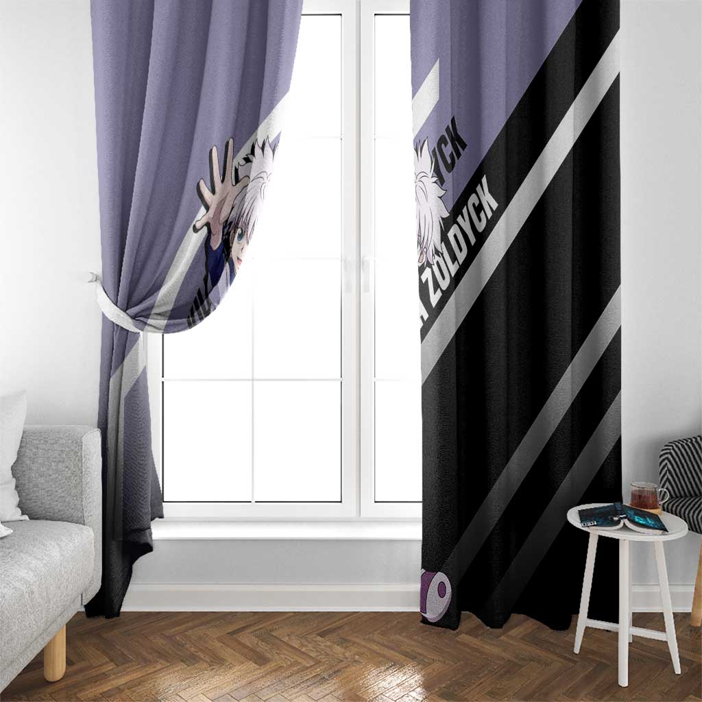 Killua Zoldyck Hunter x Hunter Window Curtain with Electric Aura and Action Pose Design - The Mazicc