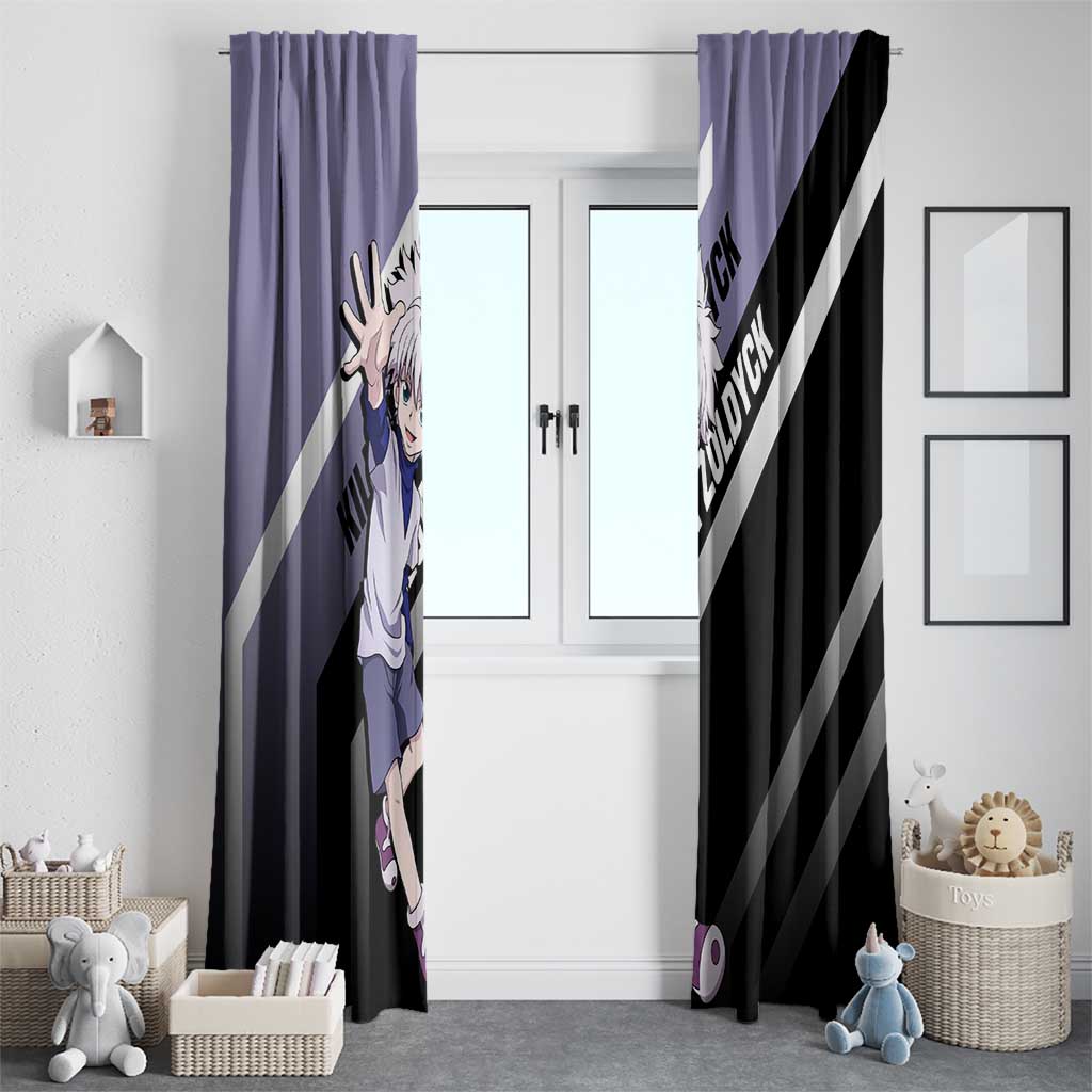 Killua Zoldyck Hunter x Hunter Window Curtain with Electric Aura and Action Pose Design - The Mazicc
