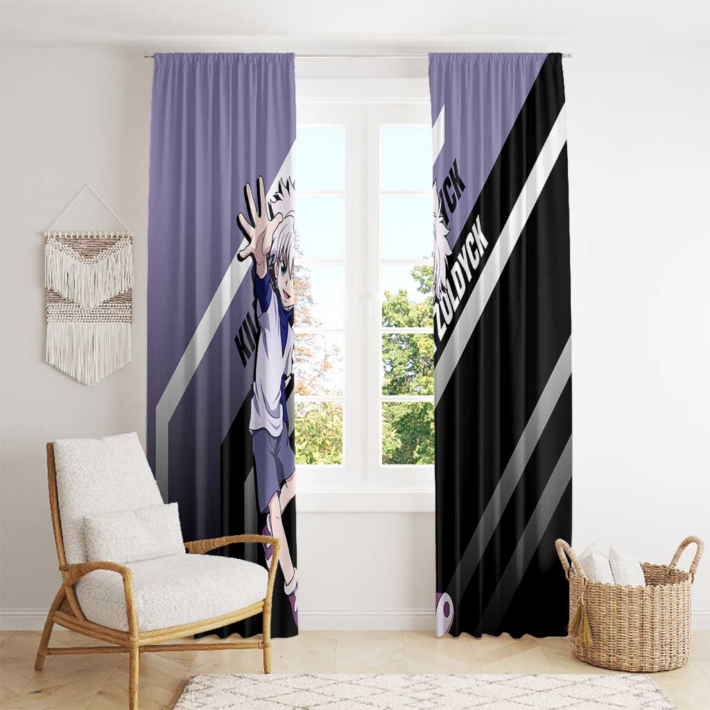 Killua Zoldyck Hunter x Hunter Window Curtain with Electric Aura and Action Pose Design - The Mazicc