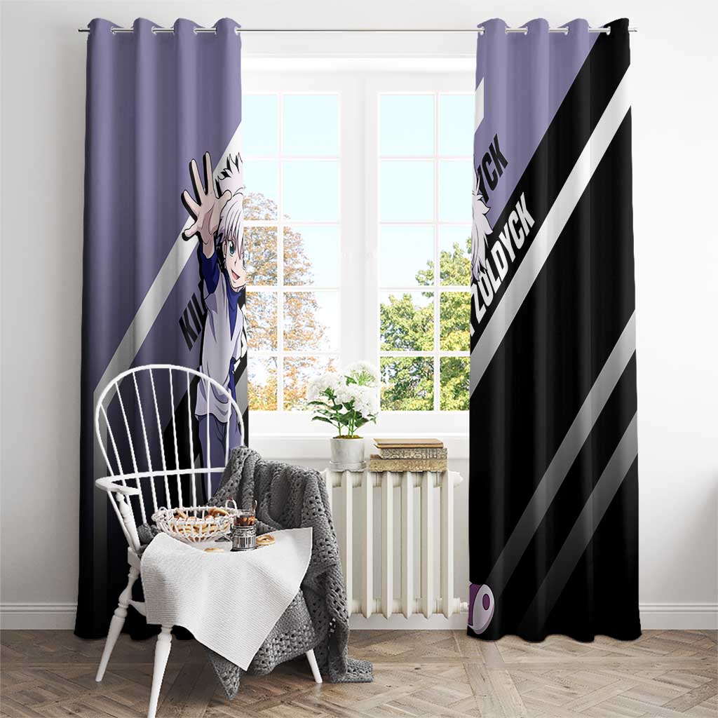 Killua Zoldyck Hunter x Hunter Window Curtain with Electric Aura and Action Pose Design - The Mazicc