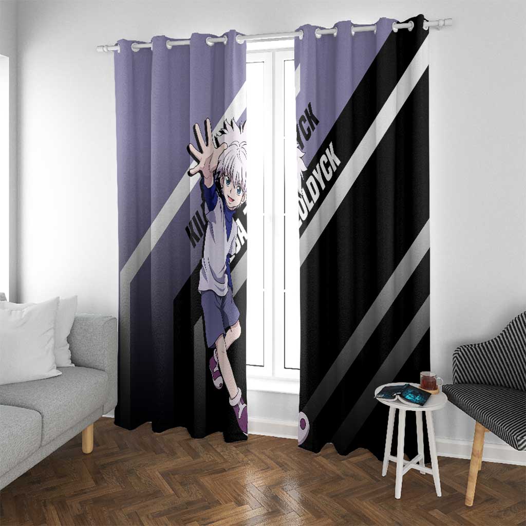 Killua Zoldyck Hunter x Hunter Window Curtain with Electric Aura and Action Pose Design - The Mazicc