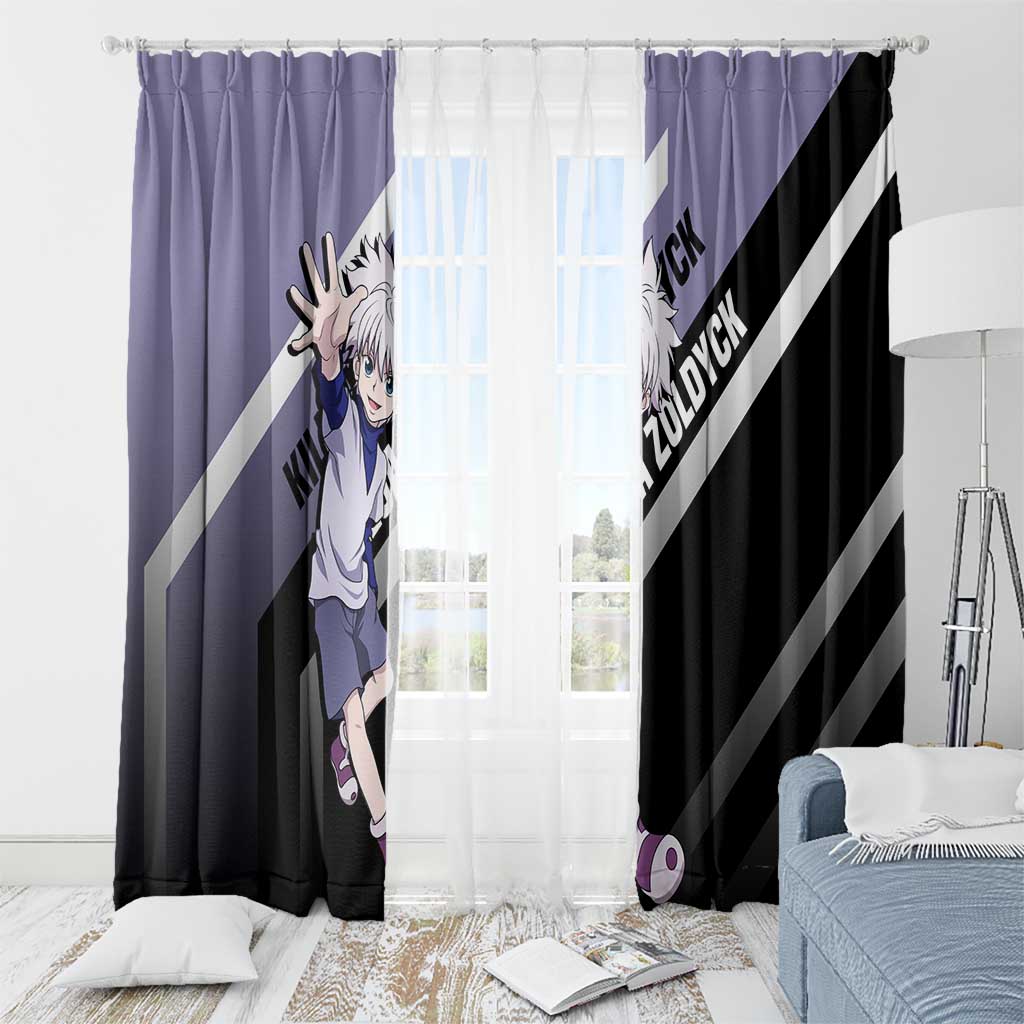 Killua Zoldyck Hunter x Hunter Window Curtain with Electric Aura and Action Pose Design - The Mazicc
