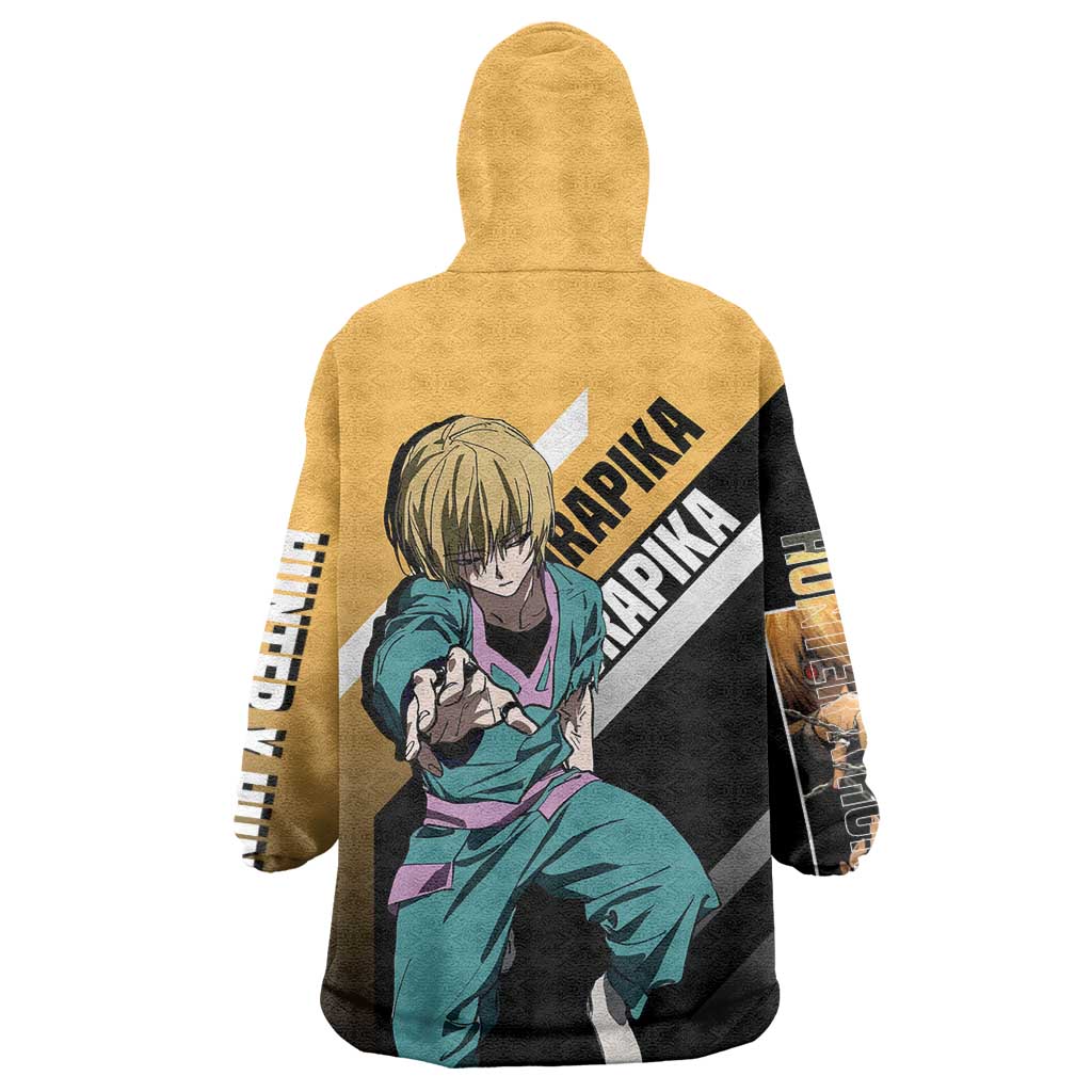 Kurapika Hunter x Hunter Wearable Blanket Hoodie with Chain Weapon and Focused Battle Pose Design - The Mazicc