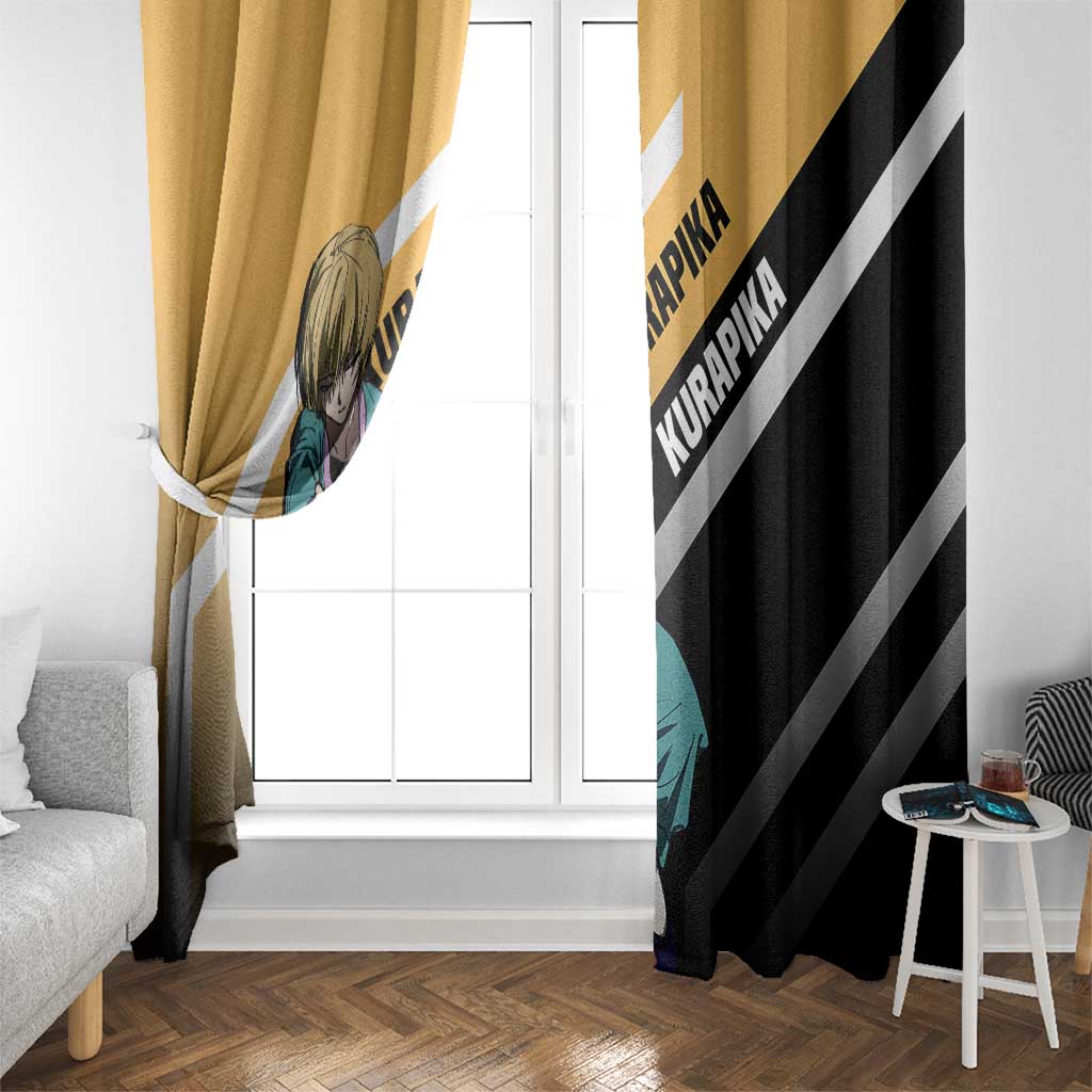 Kurapika Hunter x Hunter Window Curtain with Chain Weapon and Focused Battle Pose Design - The Mazicc