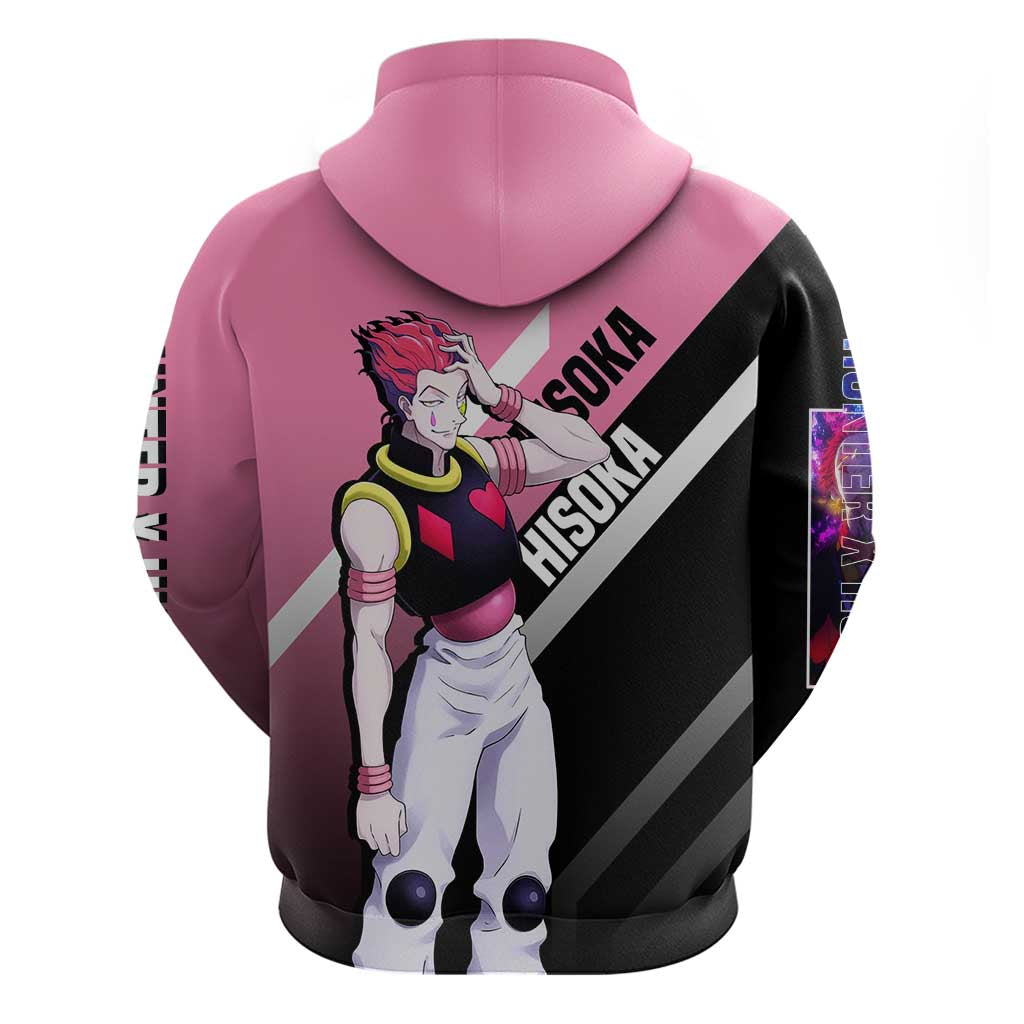 Hisoka Hunter x Hunter Hoodie with Playing Cards and Cunning Battle Pose Design - The Mazicc