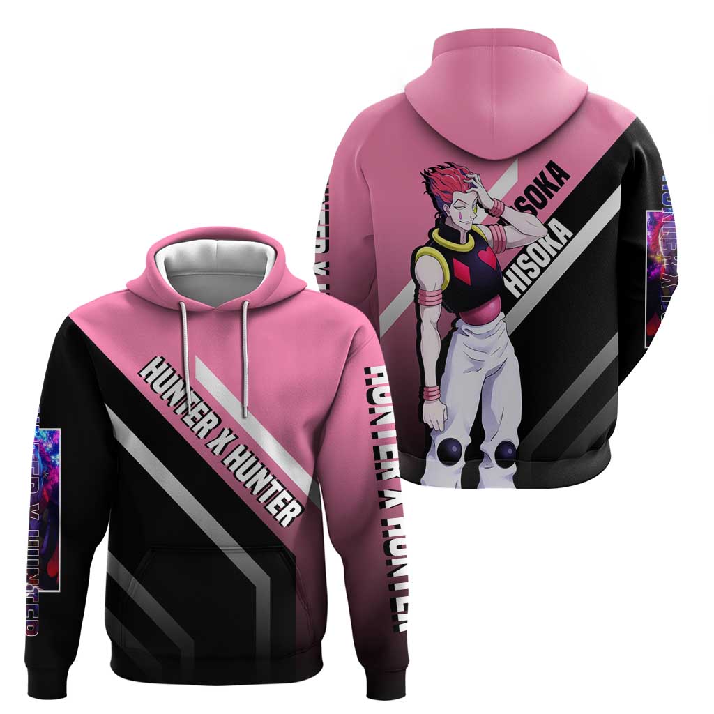 Hisoka Hunter x Hunter Hoodie with Playing Cards and Cunning Battle Pose Design - The Mazicc
