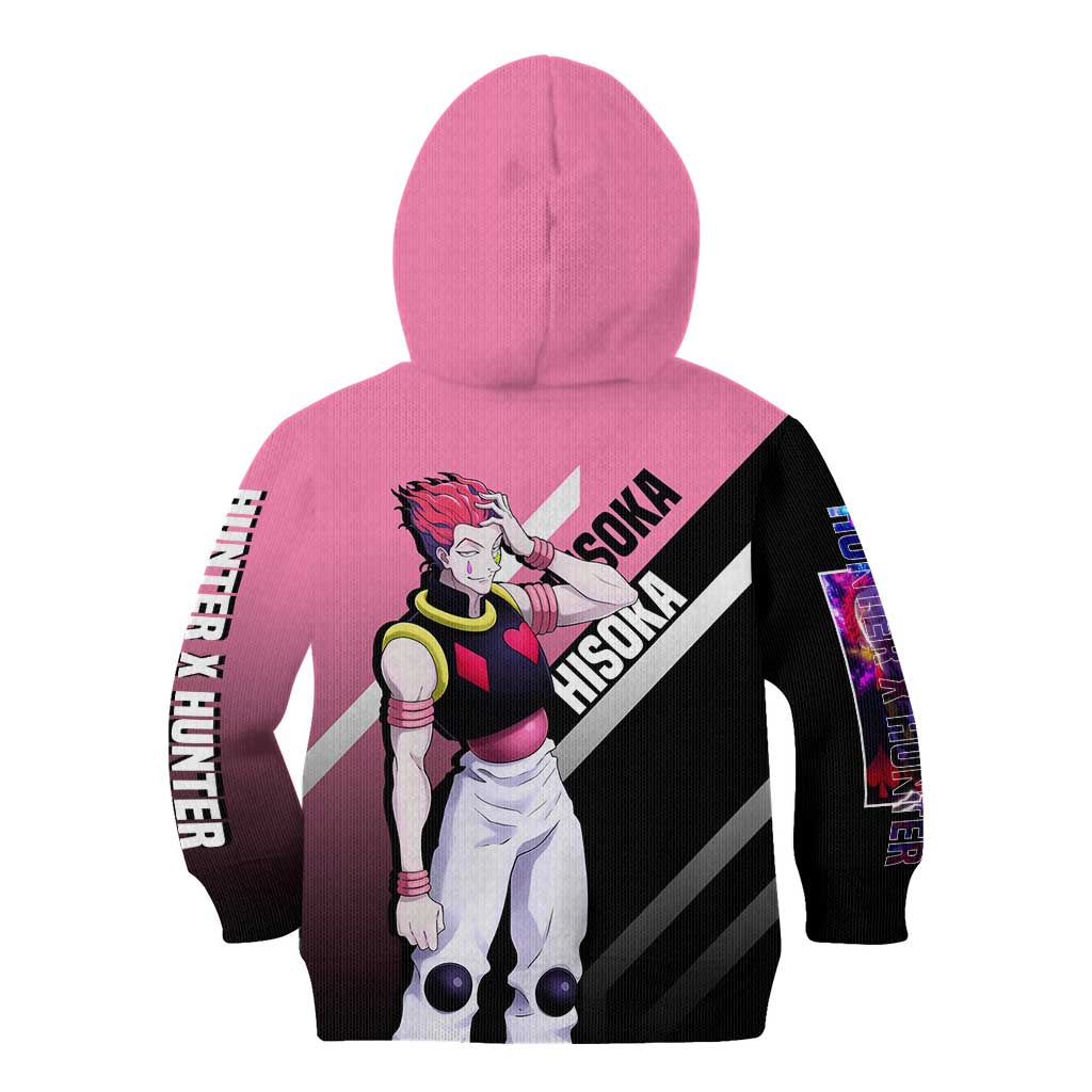 Hisoka Hunter x Hunter Kid Hoodie with Playing Cards and Cunning Battle Pose Design - The Mazicc