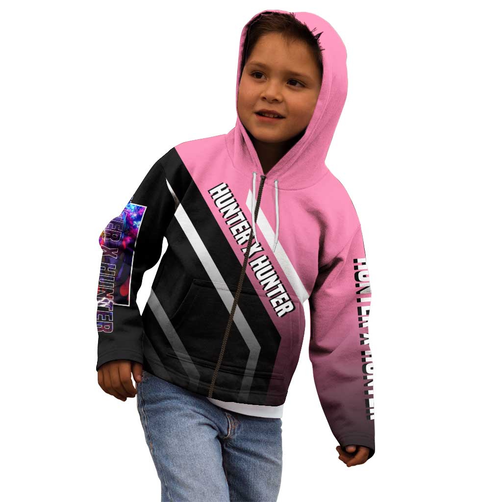 Hisoka Hunter x Hunter Kid Hoodie with Playing Cards and Cunning Battle Pose Design - The Mazicc