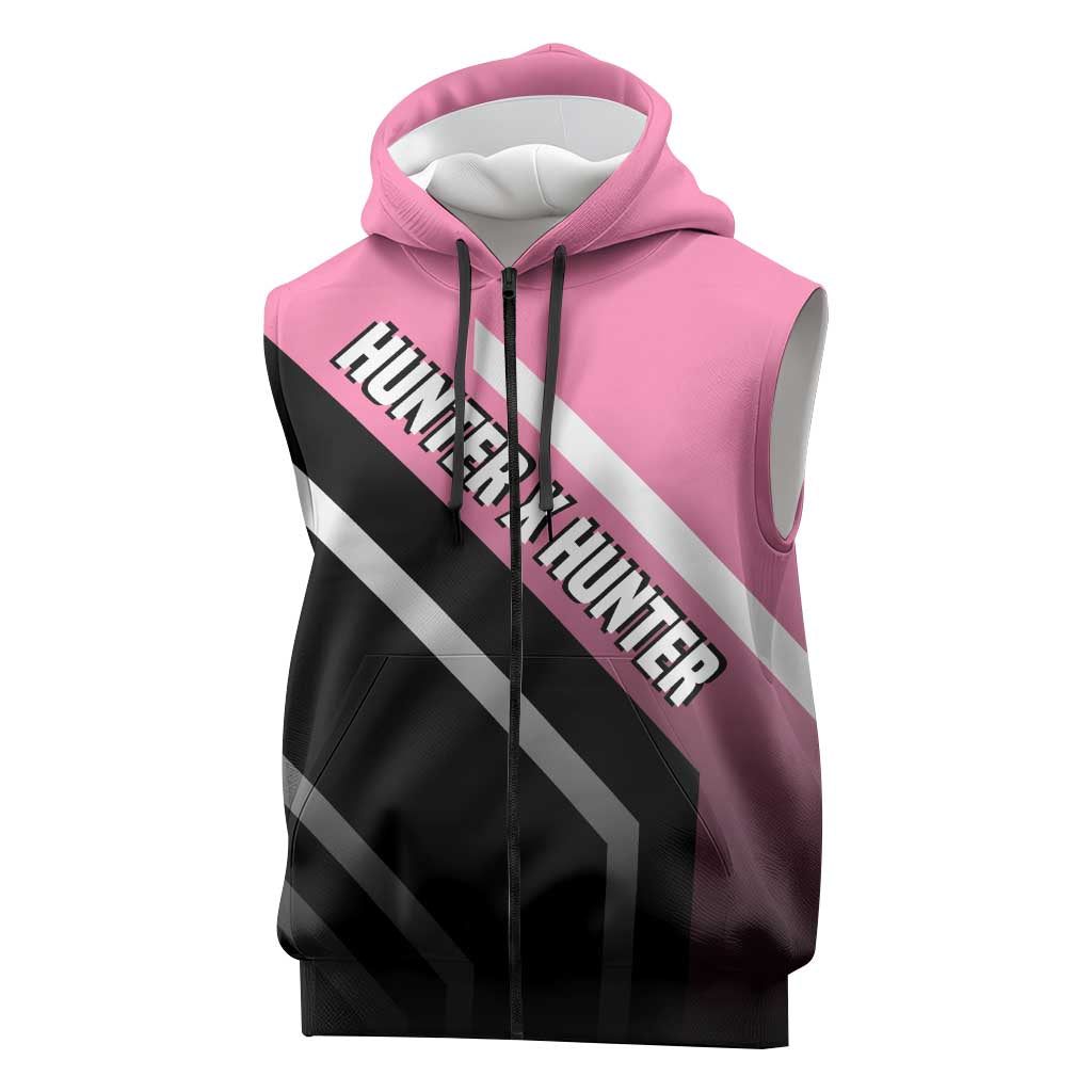Hisoka Hunter x Hunter Sleeveless Zip Hoodie with Playing Cards and Cunning Battle Pose Design - The Mazicc