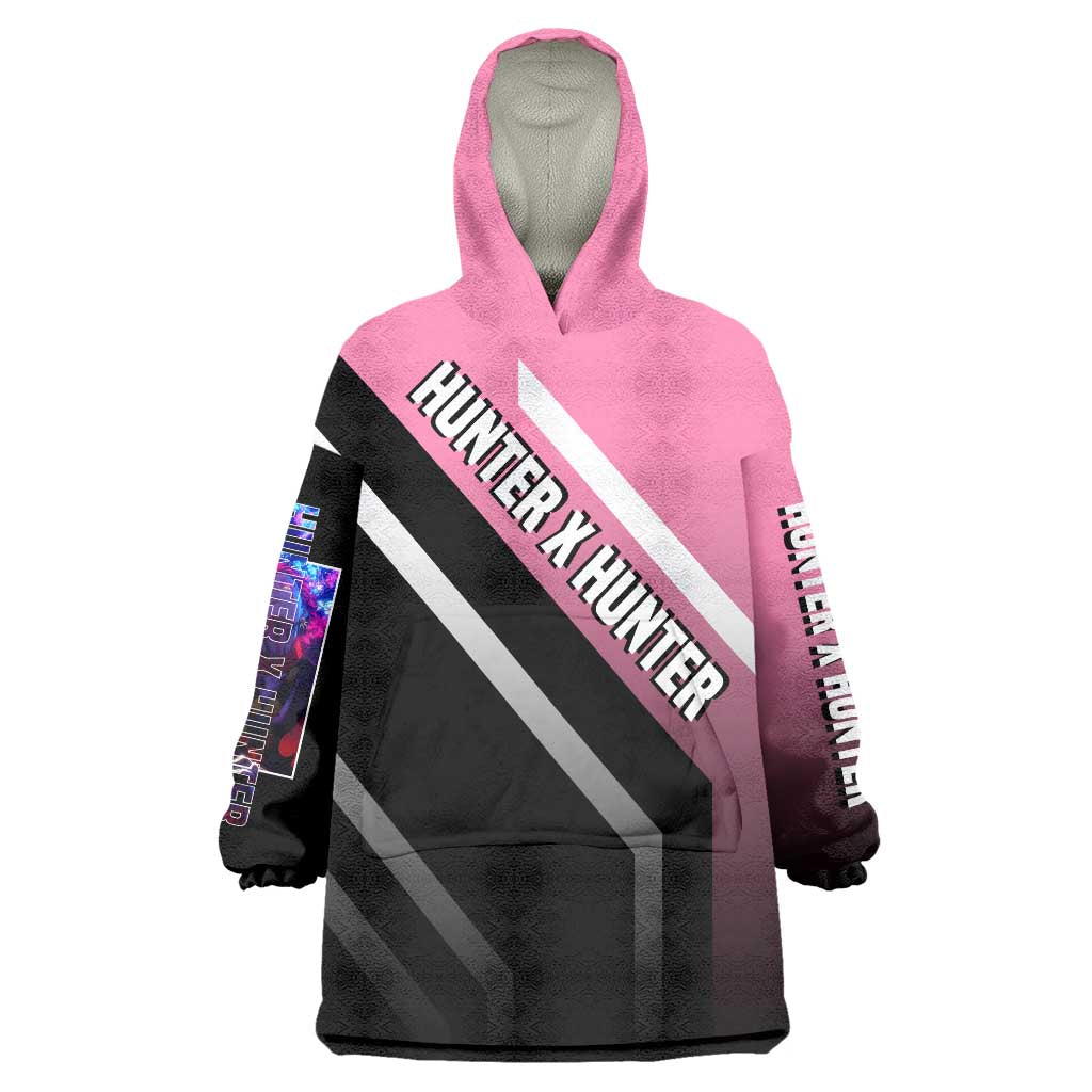 Hisoka Hunter x Hunter Wearable Blanket Hoodie with Playing Cards and Cunning Battle Pose Design - The Mazicc