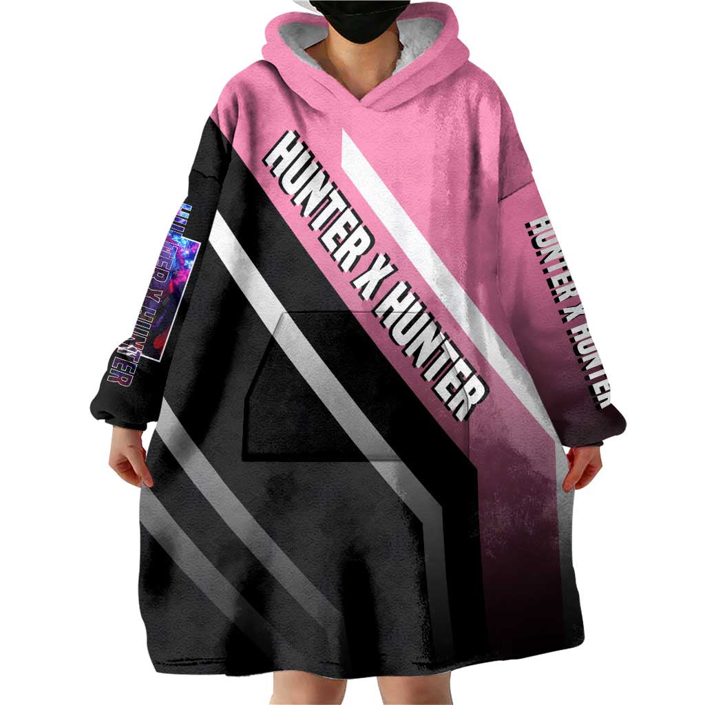 Hisoka Hunter x Hunter Wearable Blanket Hoodie with Playing Cards and Cunning Battle Pose Design - The Mazicc