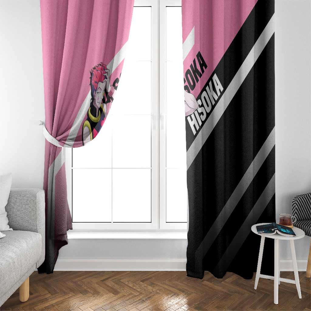 Hisoka Hunter x Hunter Window Curtain with Playing Cards and Cunning Battle Pose Design - The Mazicc