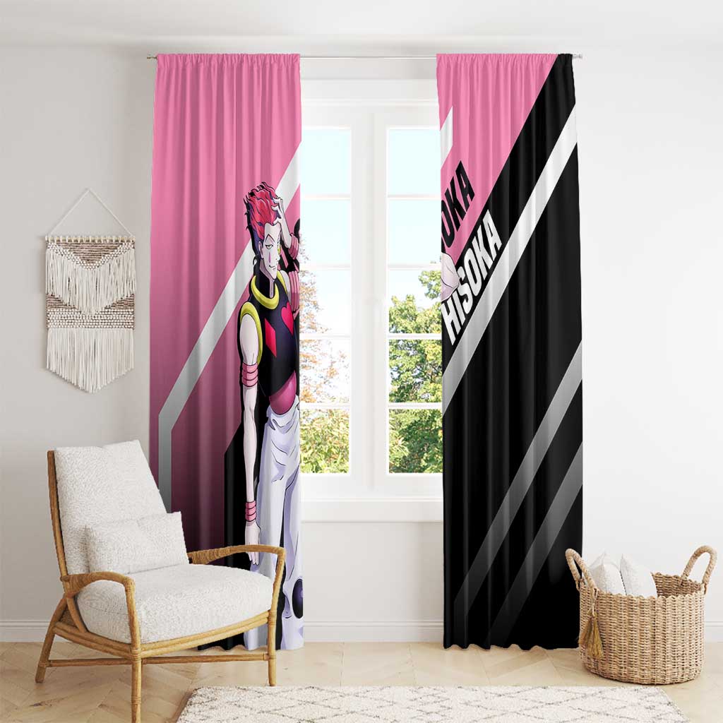 Hisoka Hunter x Hunter Window Curtain with Playing Cards and Cunning Battle Pose Design - The Mazicc
