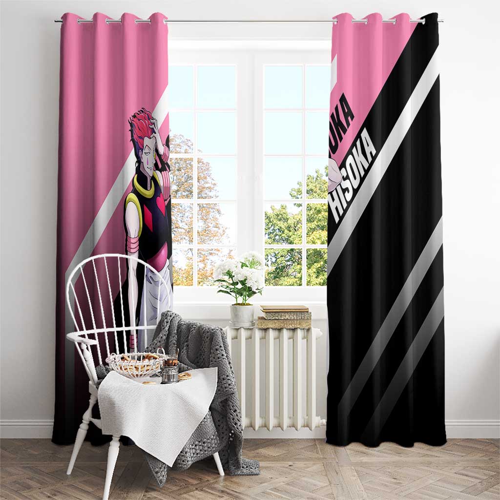 Hisoka Hunter x Hunter Window Curtain with Playing Cards and Cunning Battle Pose Design - The Mazicc
