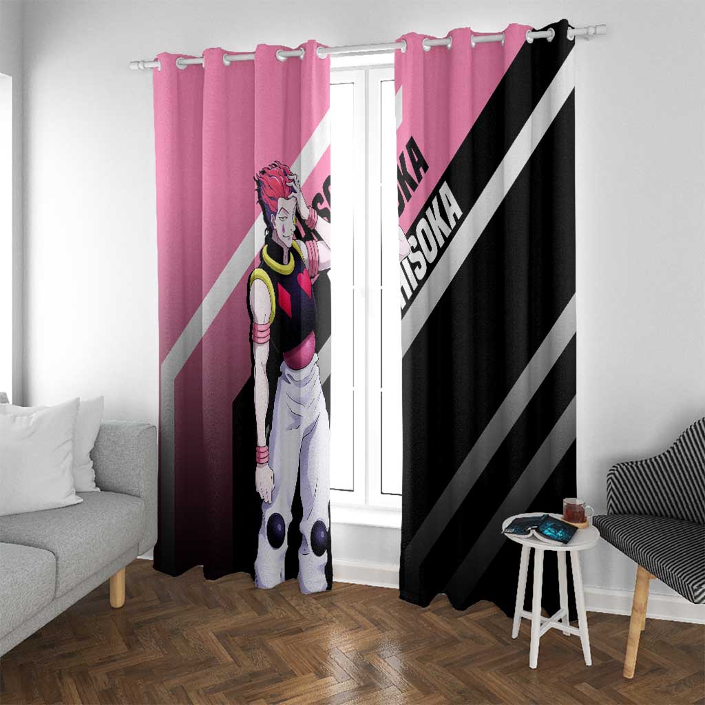 Hisoka Hunter x Hunter Window Curtain with Playing Cards and Cunning Battle Pose Design - The Mazicc