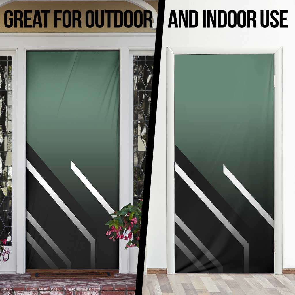 Roronoa Zoro One Piece Door Cover with Swords and Fierce Battle Pose Design - The Mazicc