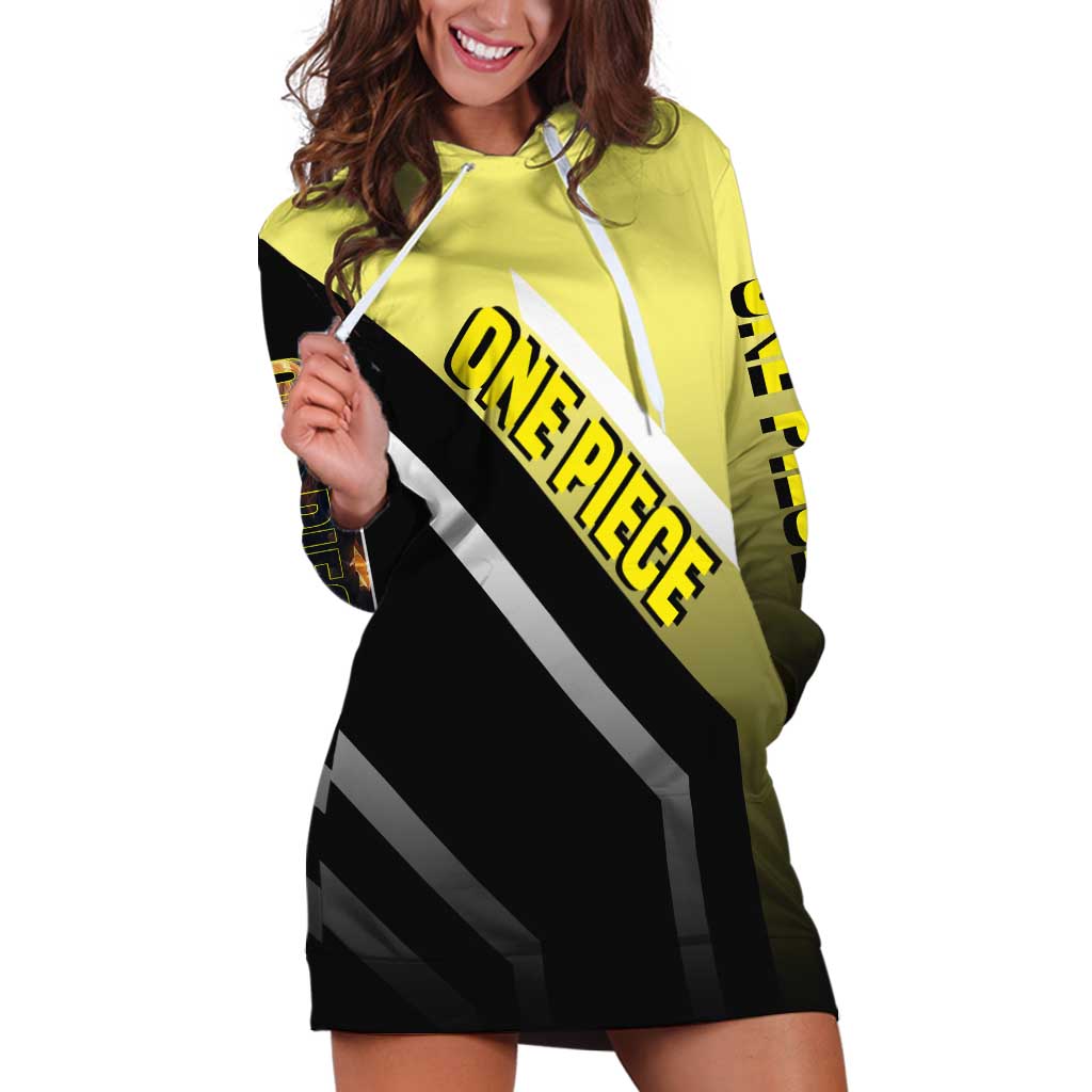 Sanji One Piece Hoodie Dress with Stylish Kick Pose and Fiery Cooking Design - The Mazicc