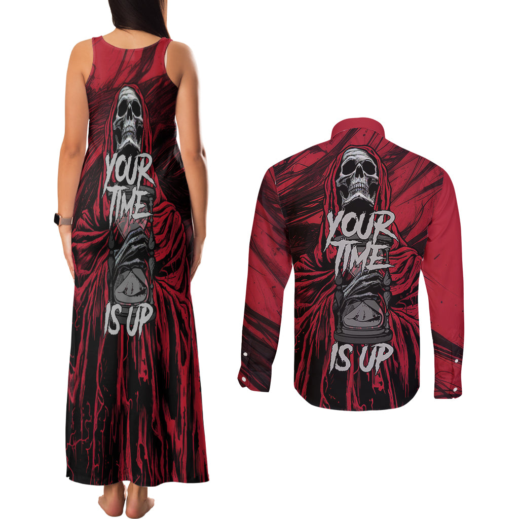 skull-death-couples-matching-tank-maxi-dress-and-long-sleeve-button-shirts-your-time