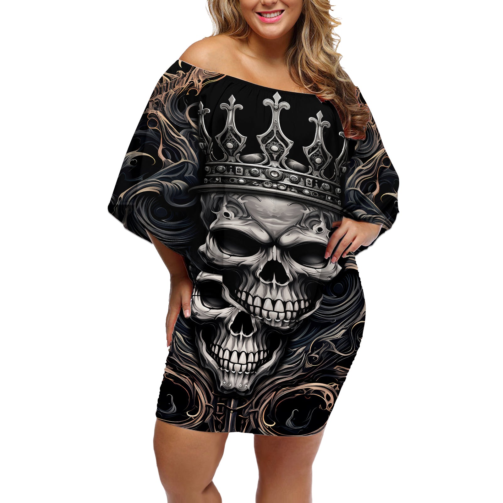 skull-fantasy-off-shoulder-short-dress-who-needs-inner-demons-when-you-are-the-demon