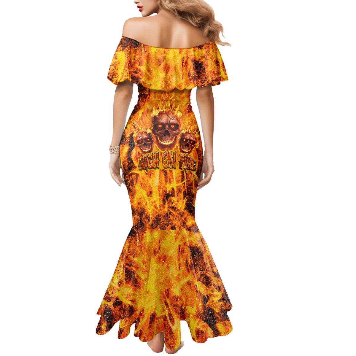 three-skulls-flaming-mermaid-dress-high-on-fire