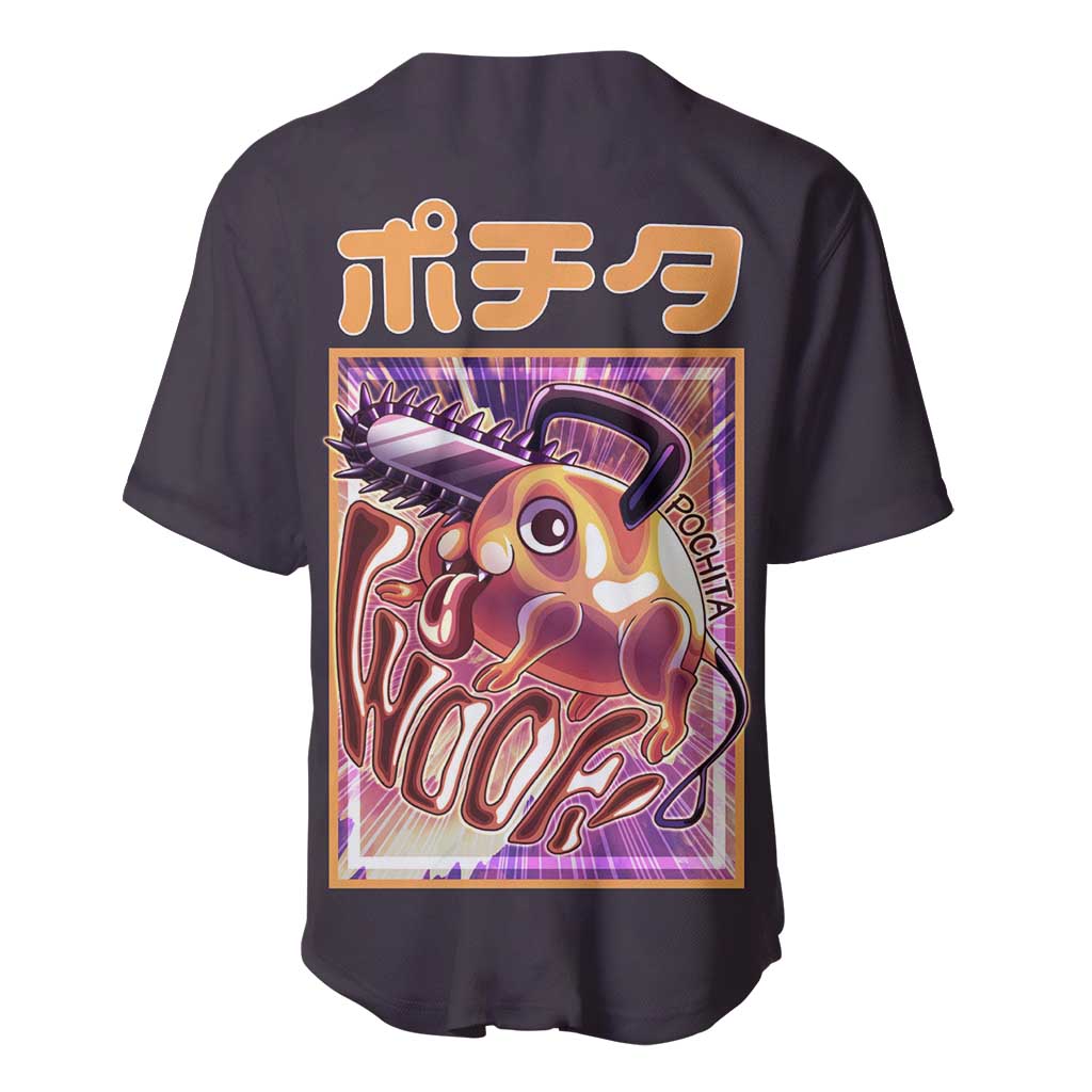 Pochita Chainsaw Man Baseball Jersey Anime Style