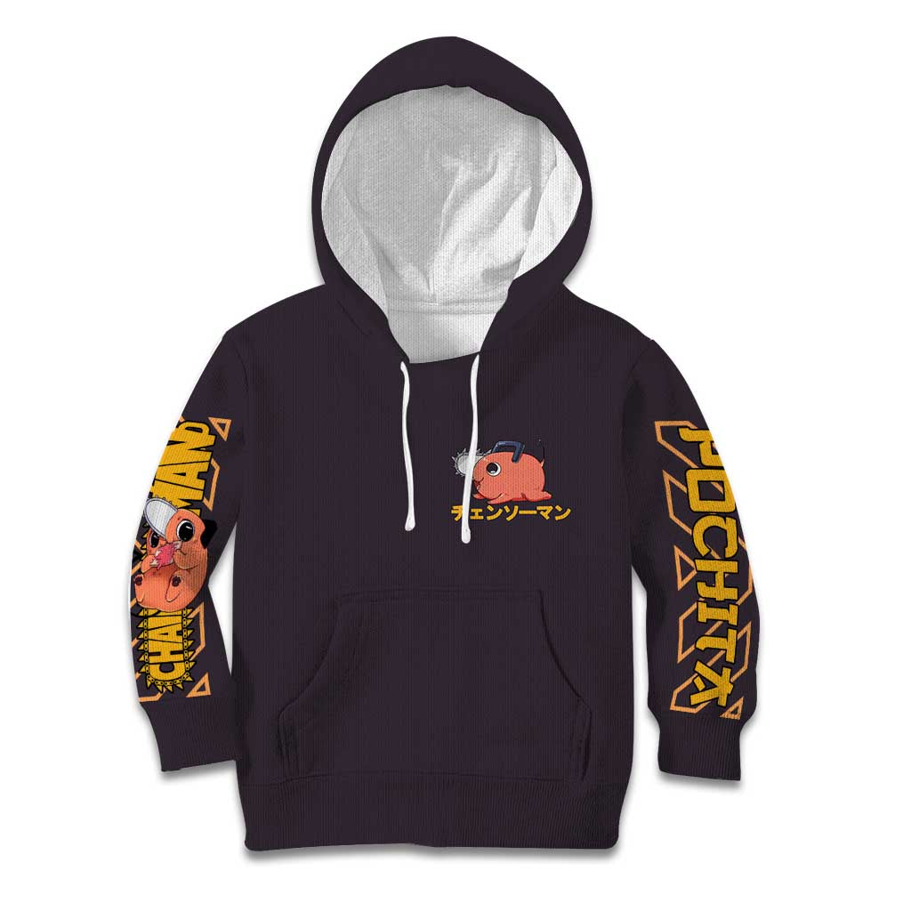 Pochita Chainsaw Man Kid Hoodie Anime Style
