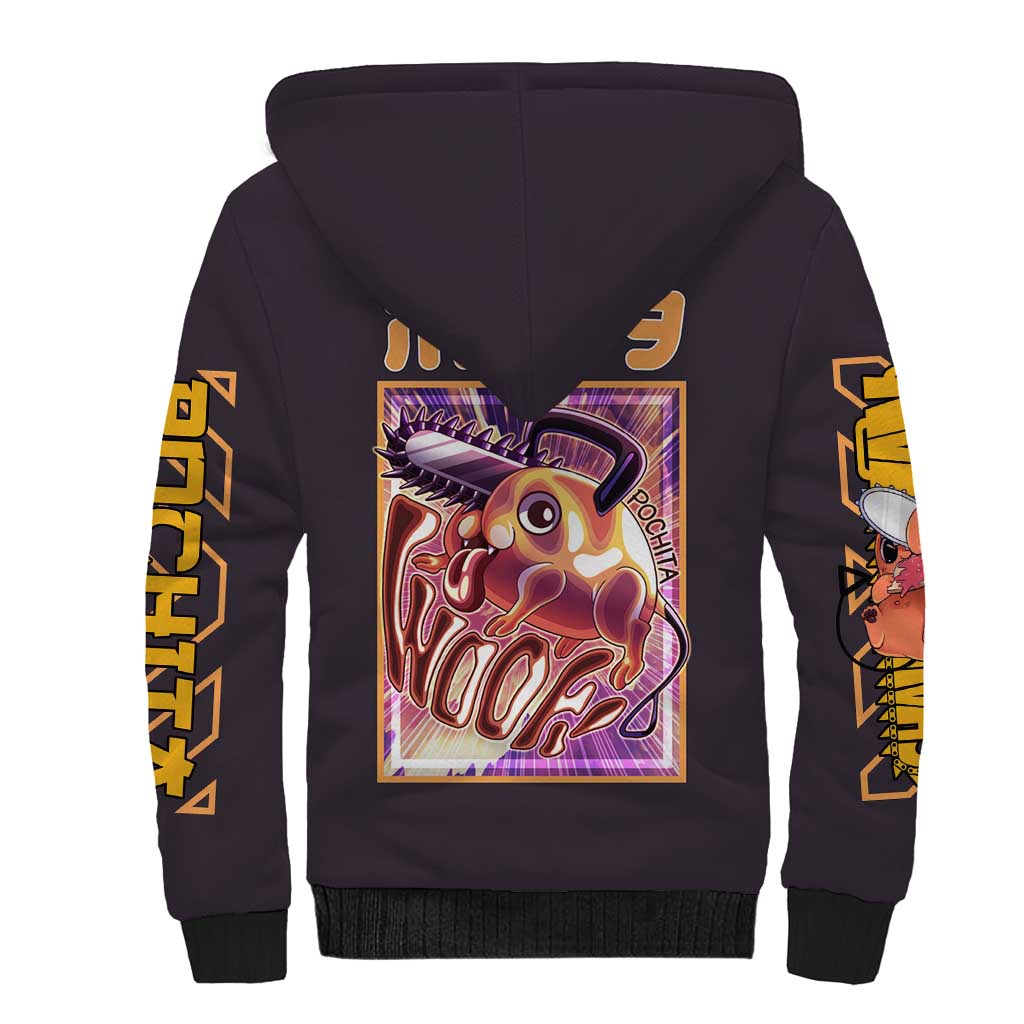 Pochita Chainsaw Man Sherpa Hoodie Anime Style