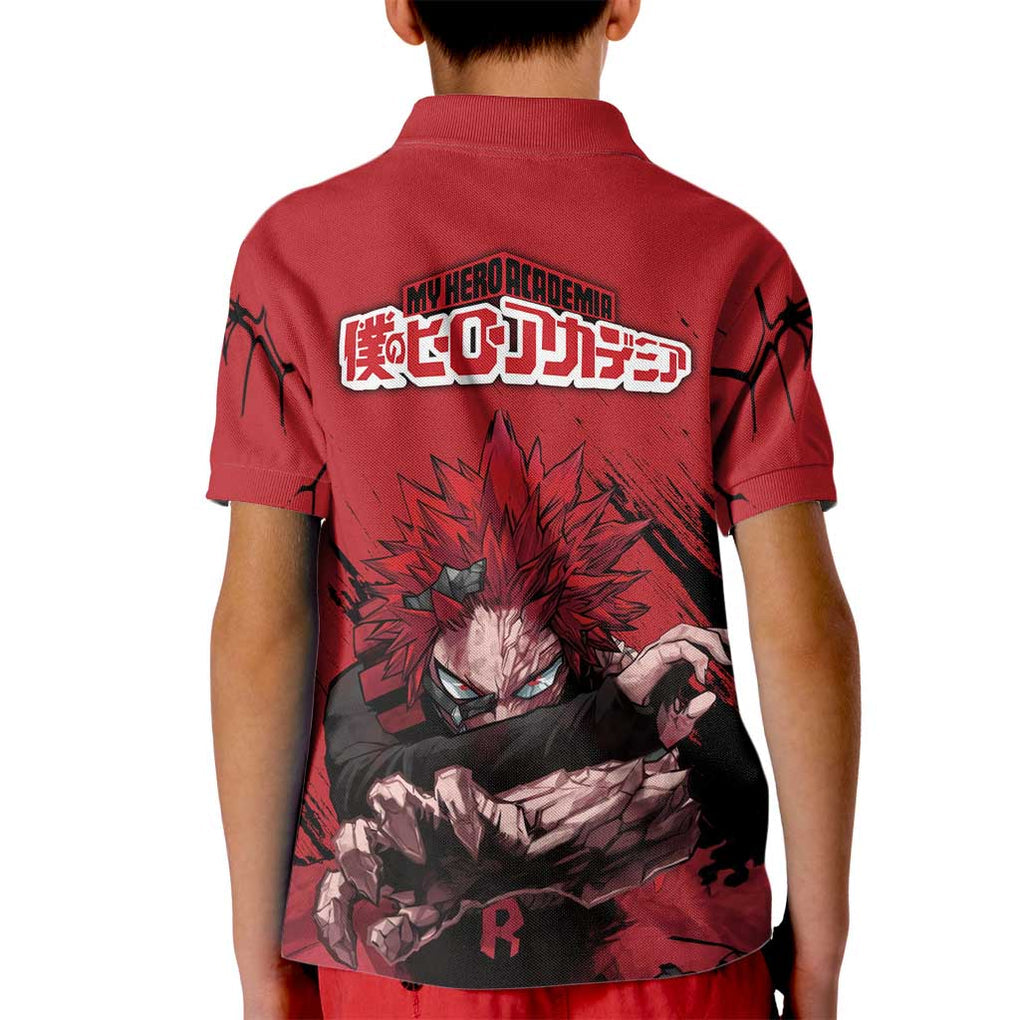Eijiro Kirishima - My Hero Academia Kid Polo Shirt Japan Anime Style