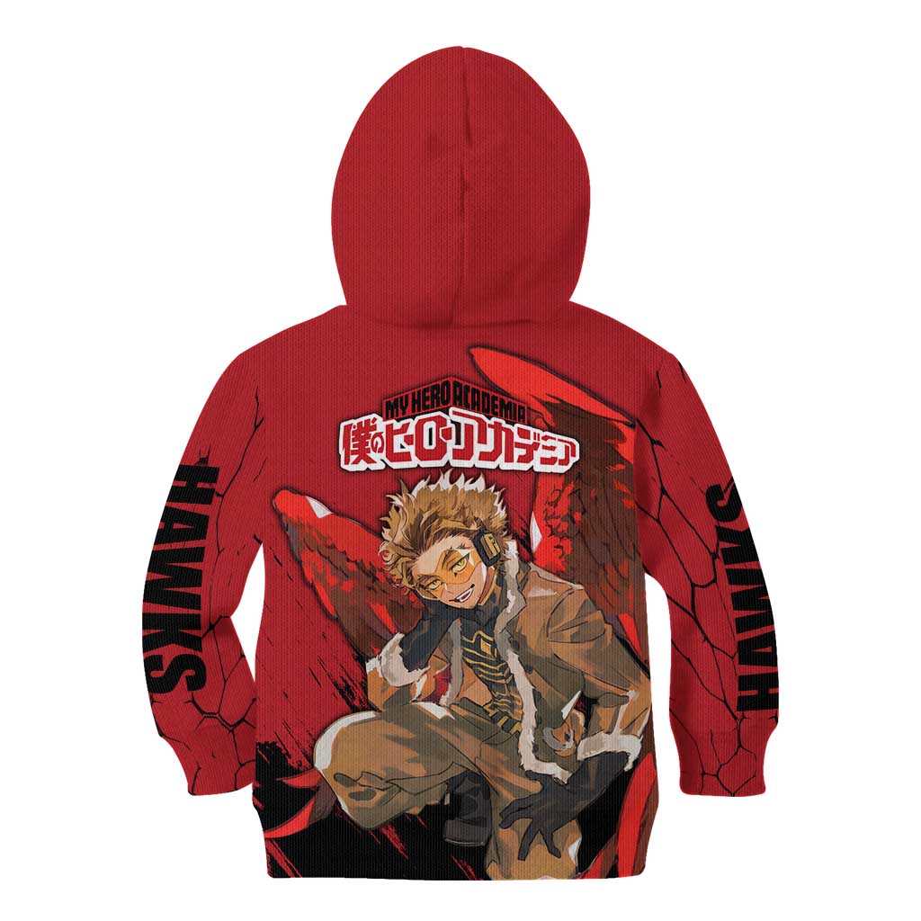 Hawks  - My Hero Academia Kid Hoodie Anime Style