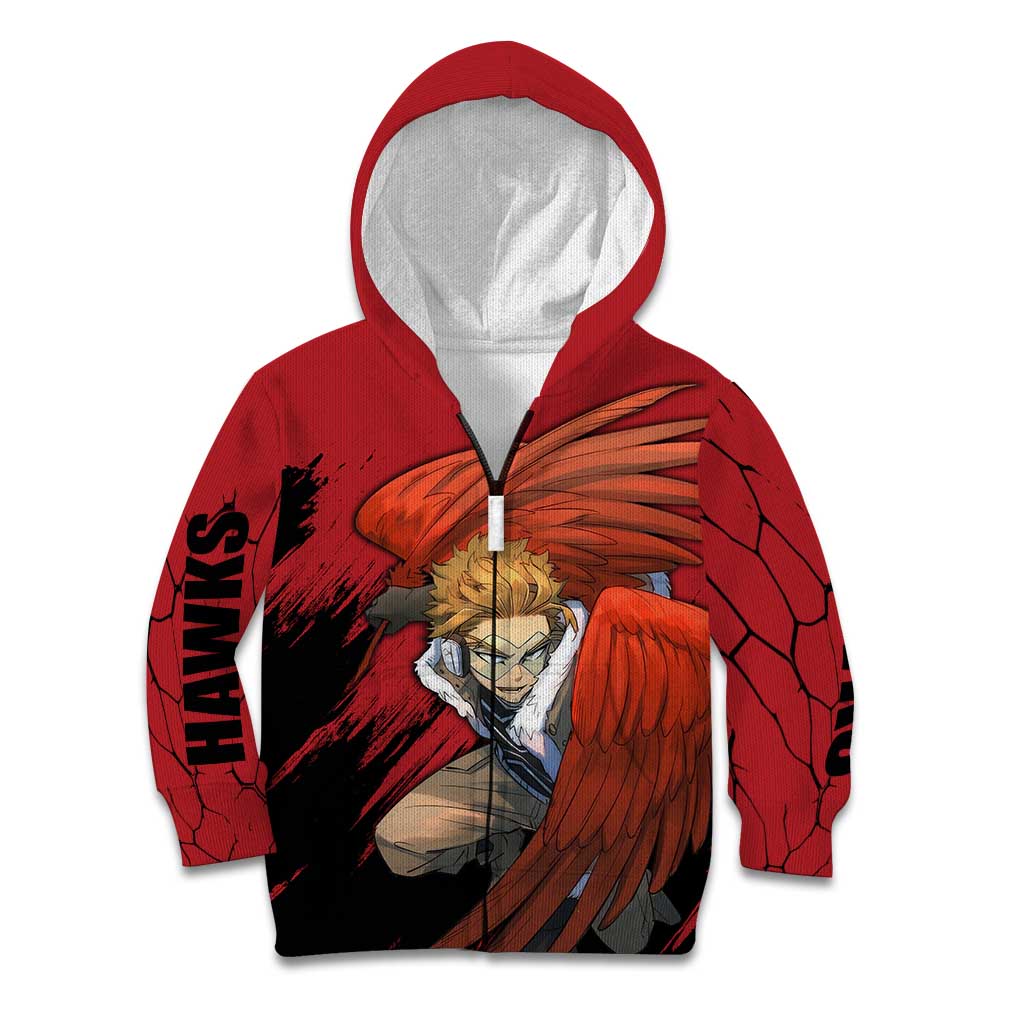 Hawks  - My Hero Academia Kid Hoodie Anime Style