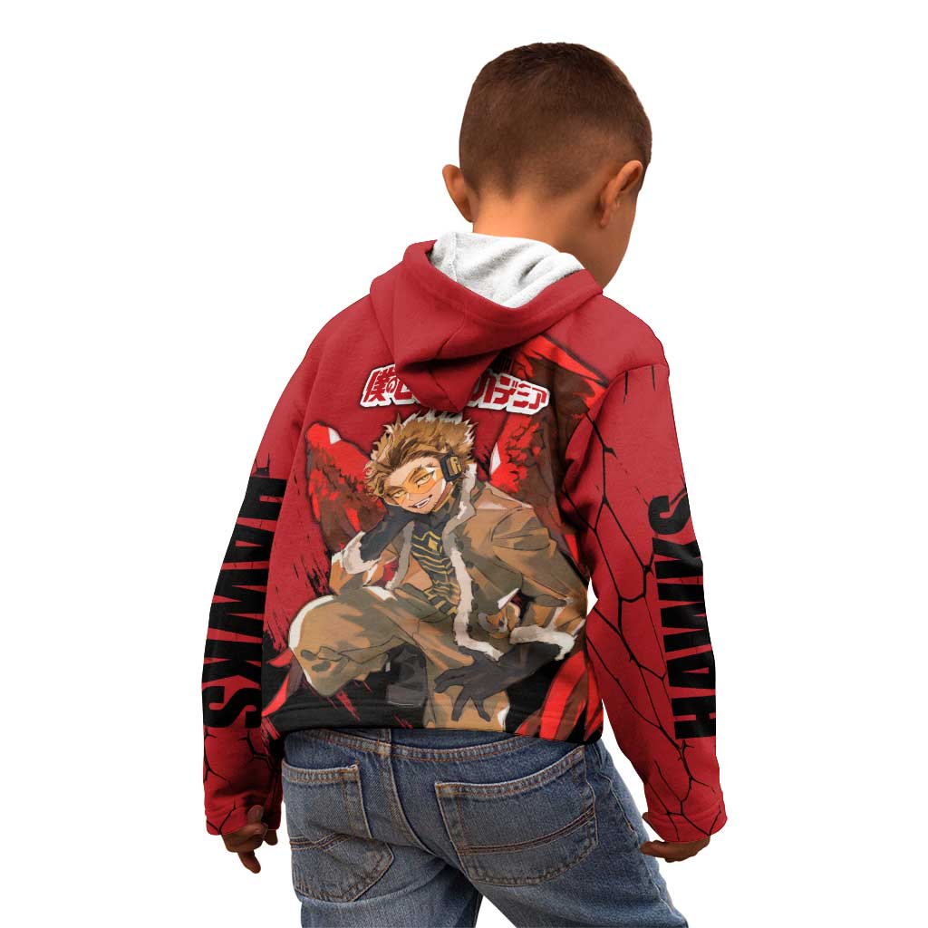 Hawks  - My Hero Academia Kid Hoodie Anime Style
