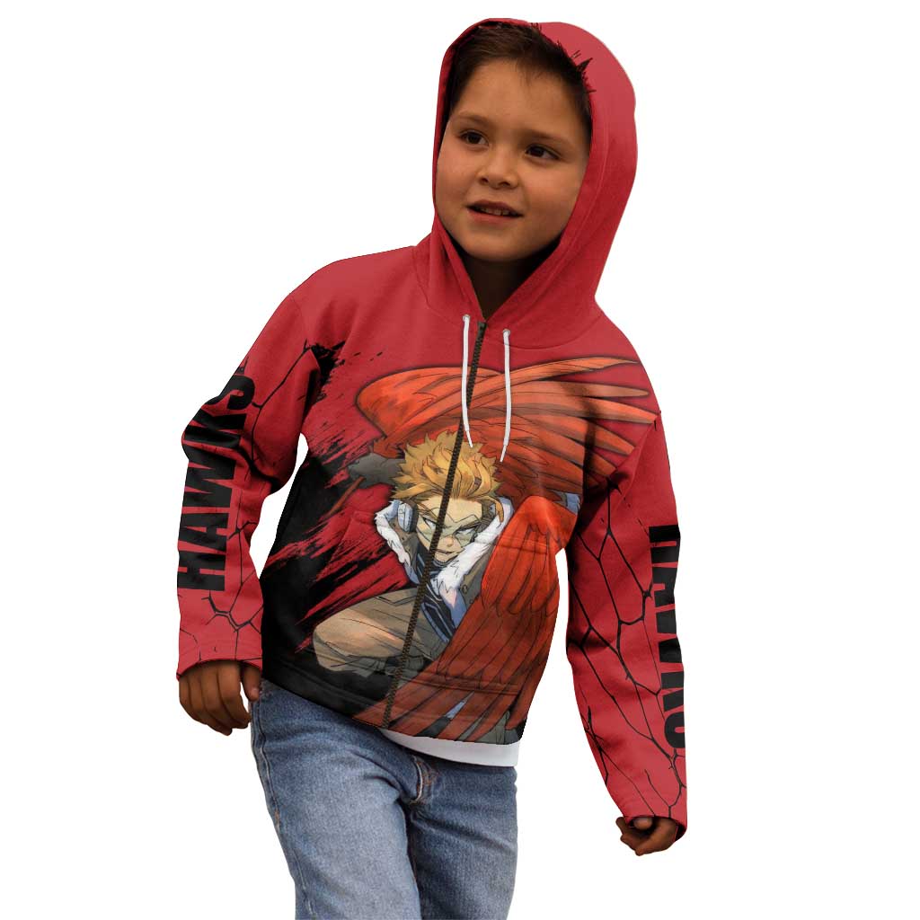 Hawks  - My Hero Academia Kid Hoodie Anime Style